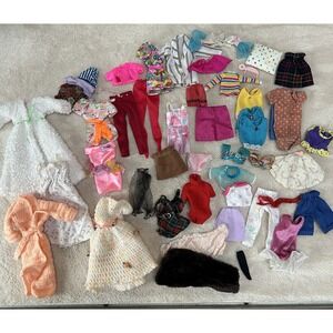 VINTAGE BARBIE • KEN - Lot Of 48 UNMARKED‎ SOME HANDMADE DOLL CLOTHES LOT